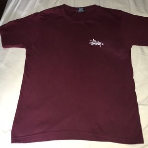 Burgundy stüssy tee